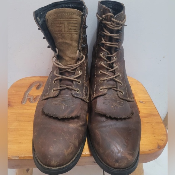 Mens 9.5EE Ariat Heritage Lacer Roper Western Boots - Picture 2 of 7